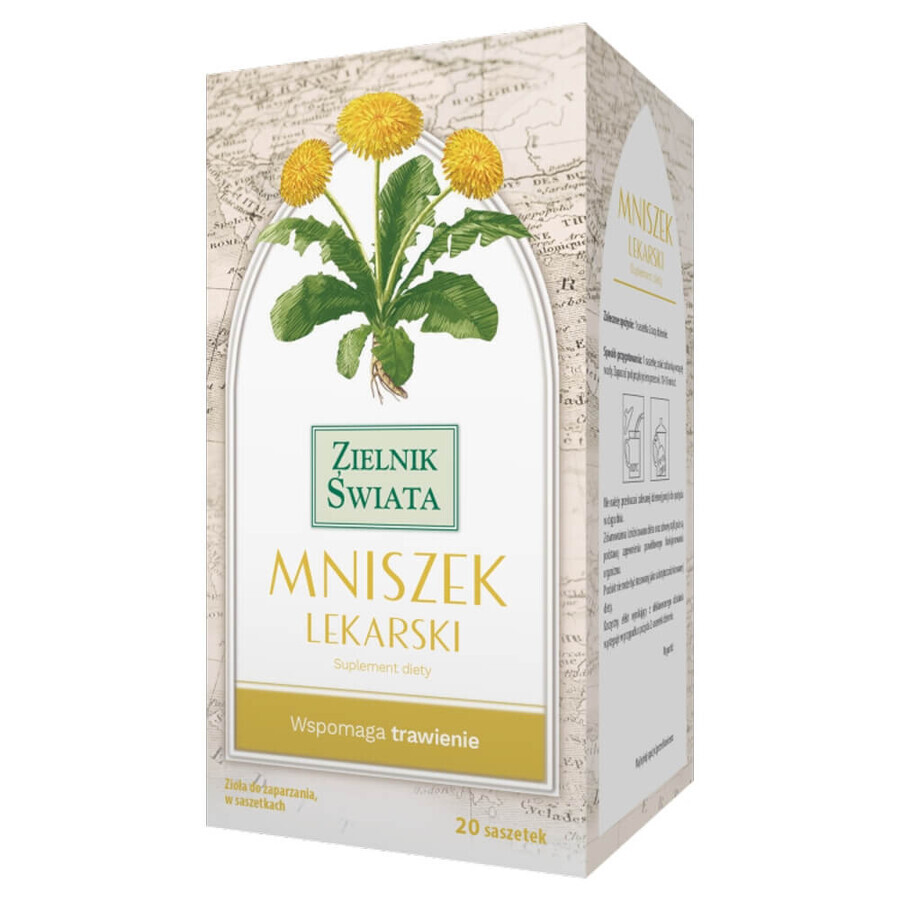 Acquista Herbapol Zielnik Świata Mniszek Lekarski, erbe per la preparazione della birra, 2 g x 20 bustine Herbapol Zielnik Świata Mniszek Lekarski, erbe per la preparazione della birra, 2 g x 20 bustine