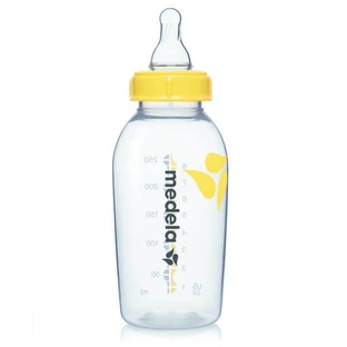 Medela fles met siliconenspeen, medium doorstroming, 250 ml