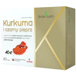 Biovitum Cúrcuma y pimienta negra, 60 cápsulas