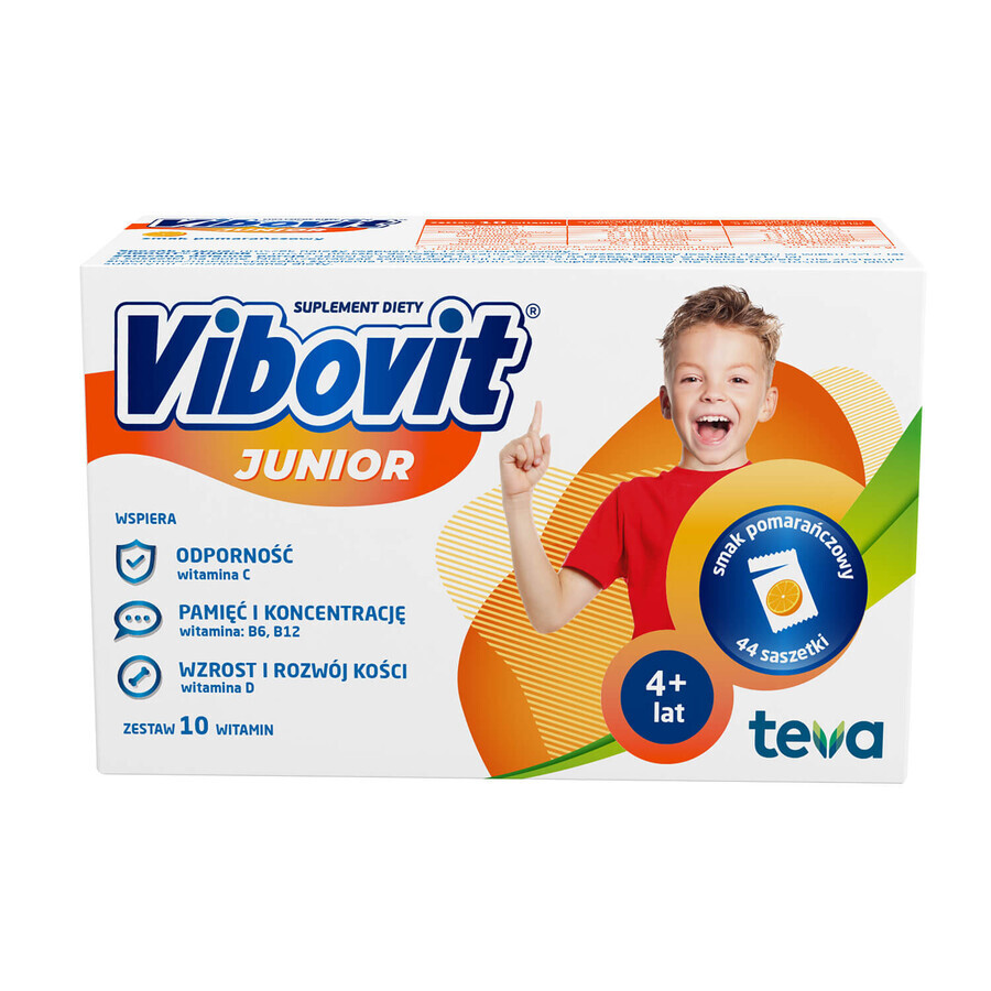 Comprar Vibovit Junior, para niños de 4 a 12 años, sabor naranja, 44 sobres Vibovit Junior, para niños de 4 a 12 años, sabor naranja, 44 sobres
