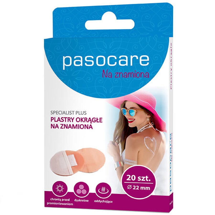Comprar Pasocare Specialist Plus, parches redondos para marcas de nacimiento, 22 mm, 20 unidades Pasocare Specialist Plus, parches redondos para marcas de nacimiento, 22 mm, 20 unidades