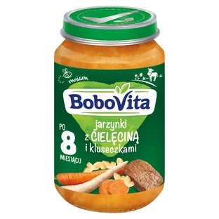 BoboVita Cena, verduras con ternera y fideos, después de 8 meses, 190 g