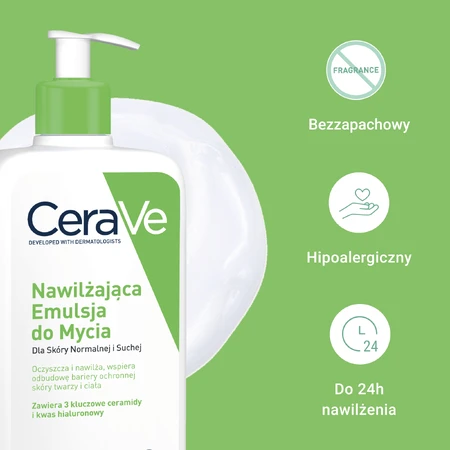 CeraVe Hydrating Cleansing Emulsion, Normal to Dry Skin, 473 ml