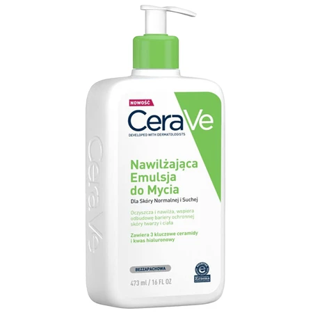 CeraVe Hydrating Cleansing Emulsion, Normal to Dry Skin, 473 ml