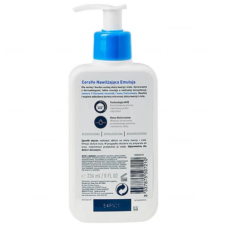 CeraVe Moisturizing Emulsion with Ceramides, Dry and Very Dry Skin, 236ml