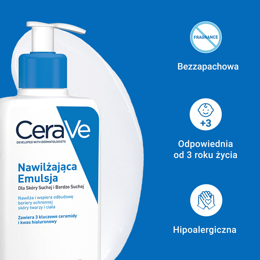 CeraVe Moisturizing Emulsion with Ceramides, Dry and Very Dry Skin, 236ml