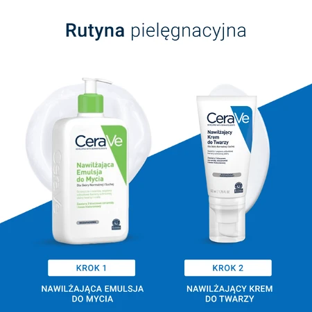 CeraVe, crema hidratante con ceramidas para el rostro, piel normal y seca, 52 ml