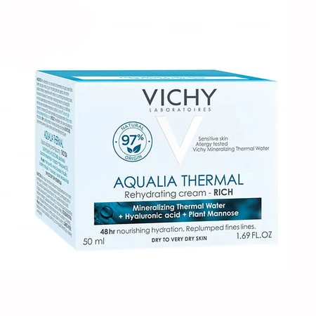 Vichy Aqualia Thermal, crema hidratante rica, 50 ml