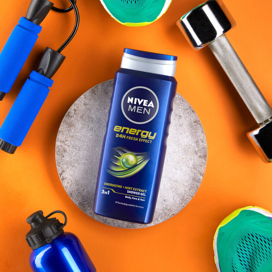 Comprar Nivea Men, Gel de ducha 3 en 1 para rostro, cuerpo y cabello, Energy, 250 ml Nivea Men, Gel de ducha 3 en 1 para rostro, cuerpo y cabello, Energy, 250 ml