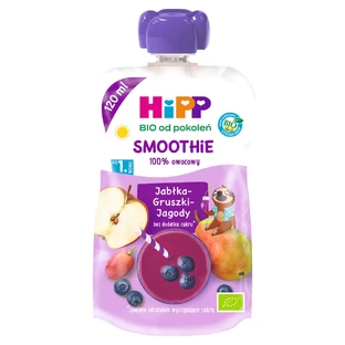 HiPP Smoothie Fruit Mousse Organic, apple, pear and blueberry, after 1 year, 120 ml