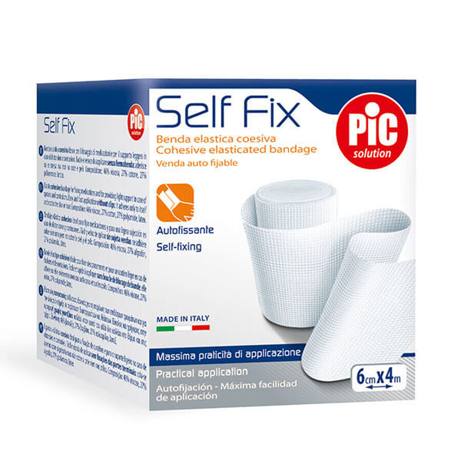 Buy Pic Solution Self Fix, elastic bandage, self-adhesive, 6 cm x 4 m, 1 pc Pic Solution Self Fix, elastic bandage, self-adhesive, 6 cm x 4 m, 1 pc