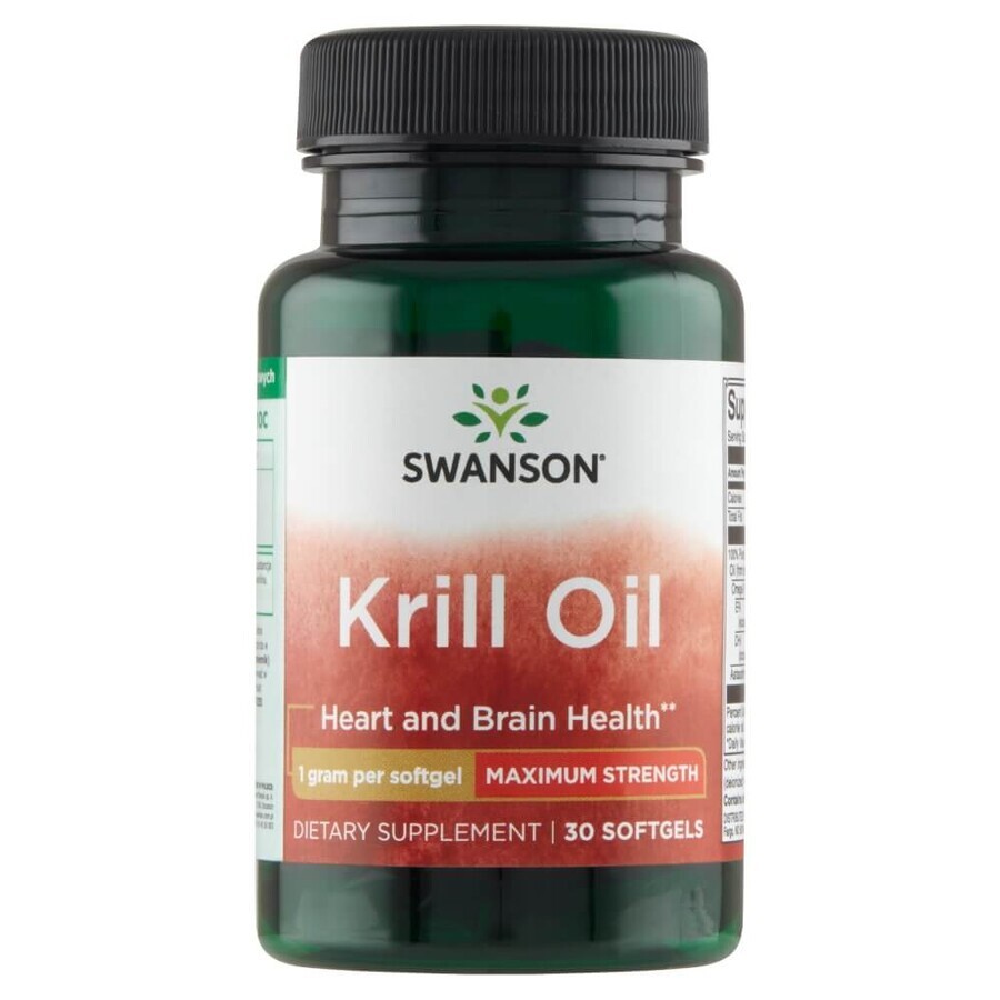 Boutique Swanson Krill Oil, huile de krill antarctique, 30 capsules Swanson Krill Oil, huile de krill antarctique, 30 capsules