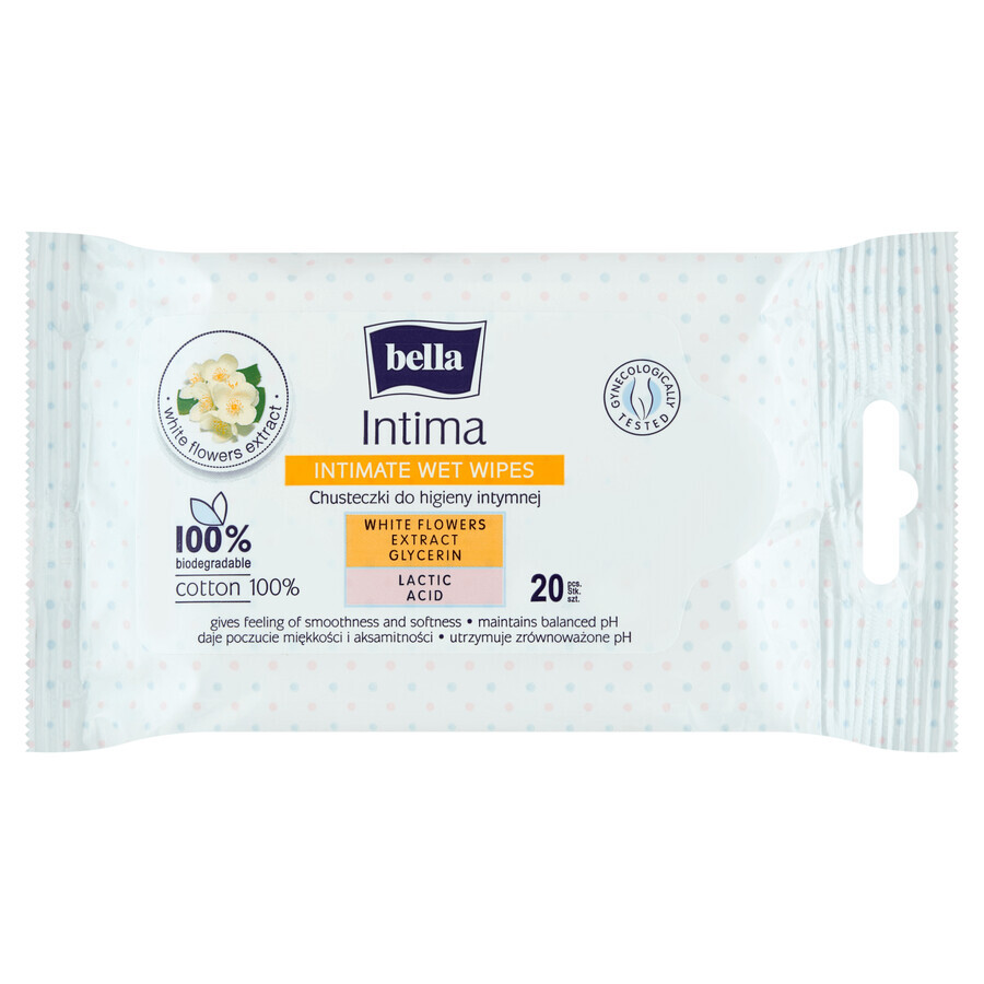 Buy Bella Intima, wet wipes for intimate hygiene, 20 pcs Bella Intima, wet wipes for intimate hygiene, 20 pcs