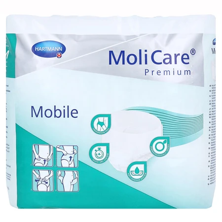 MoliCare Premium Mobile, diapers, size M, 80-120 cm, 5 drops, 14 pieces