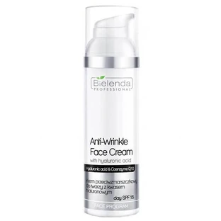 Bielenda Professional, crema facial antiarrugas con ácido hialurónico, FPS 15, 100 ml