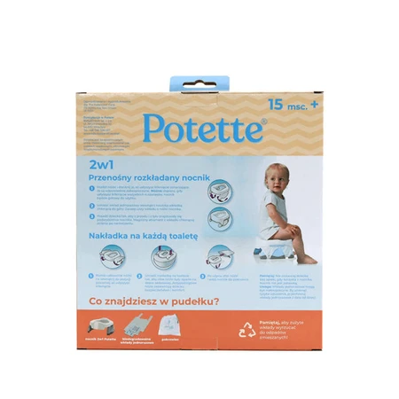 Potette Plus, orinal y asiento de inodoro 2en1, gris y blanco, 1 pieza