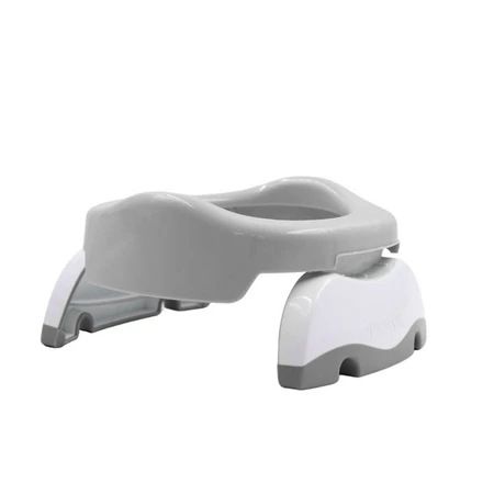 Potette Plus, orinal y asiento de inodoro 2en1, gris y blanco, 1 pieza