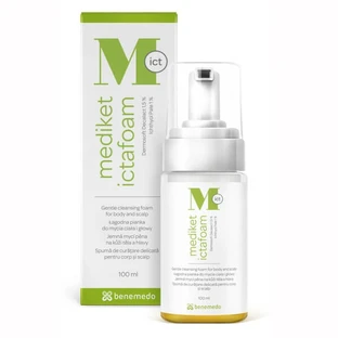 Mediket Ictafoam, espuma suave para lavar el cuerpo y la cabeza, 100 ml
