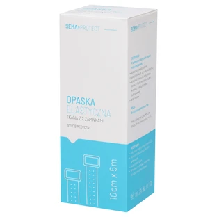 SEMA Protect, bandage élastique avec 2 attaches, 10 cm x 5 m, 1 pièce
