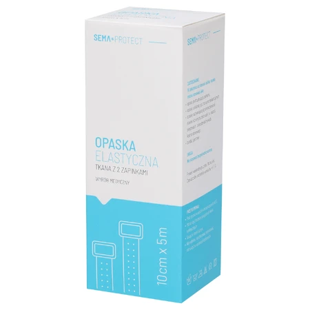 SEMA Protect, bandage élastique avec 2 attaches, 10 cm x 5 m, 1 pièce