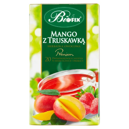 Bi Fix, Premium, Mango con fresa, té de frutas, 20 bolsitas