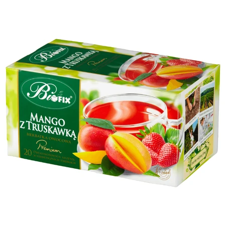 Bi Fix, Premium, Mango con fresa, té de frutas, 20 bolsitas