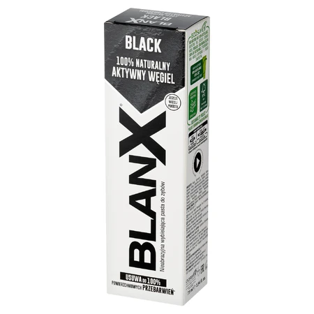 BlanX Black, pasta de dientes blanqueadora, con carbón activado, 75 ml