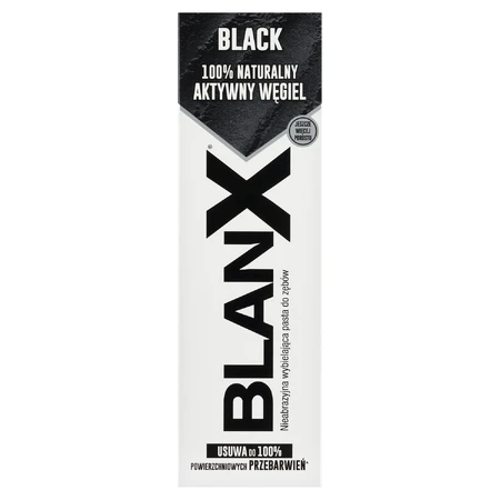 BlanX Black, pasta de dientes blanqueadora, con carbón activado, 75 ml