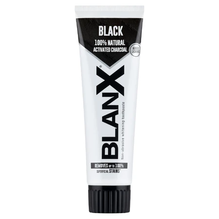 BlanX Black, pasta de dientes blanqueadora, con carbón activado, 75 ml