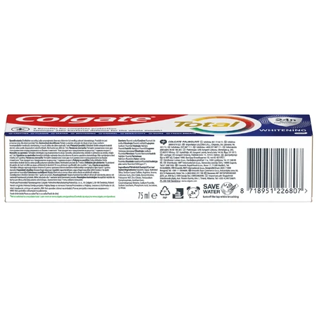 Colgate Total Whitening, dentifrice, blanchissant, 75 ml