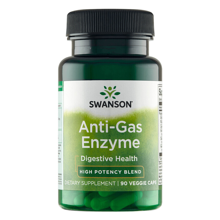 Boutique Swanson Anti-Gas-Enzyme, 90 gélules végétales Swanson Anti-Gas-Enzyme, 90 gélules végétales