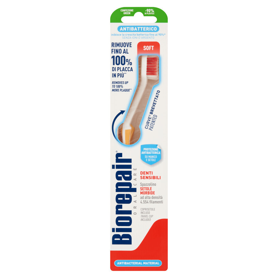 Boutique Biorepair Curve, brosse à dents courbée, dents sensibles, souple, 1 pièce Biorepair Curve, brosse à dents courbée, dents sensibles, souple, 1 pièce