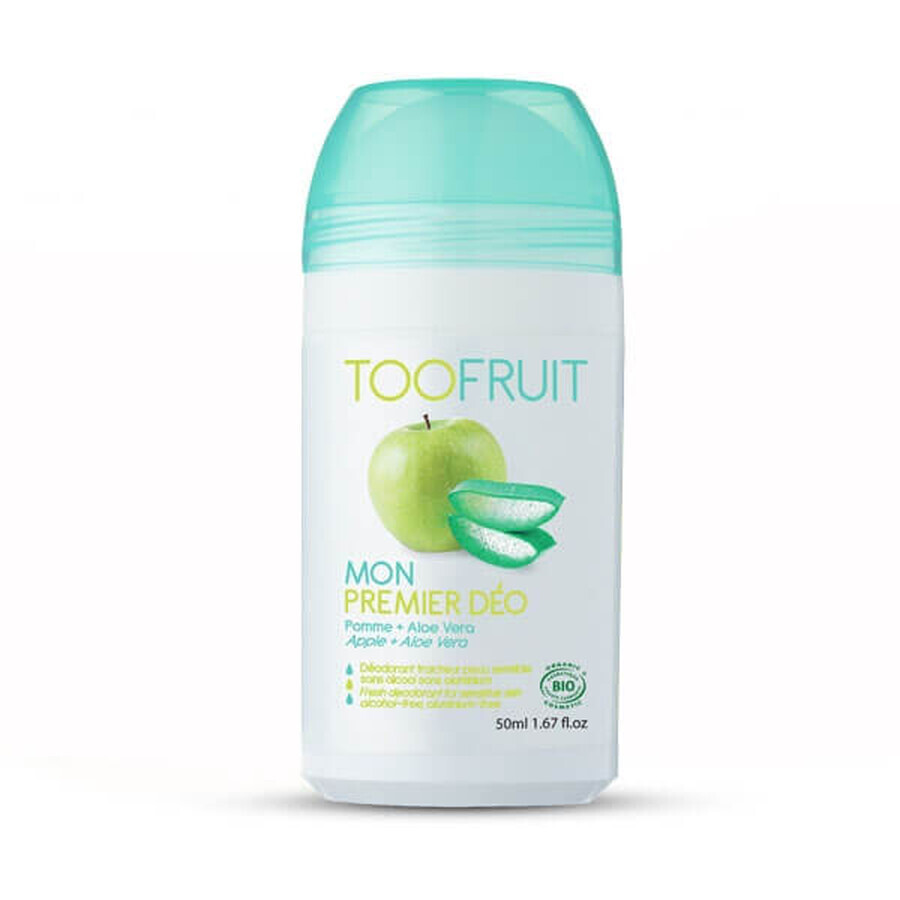 Toofruit, antibacterial deodorant in a ball for children, apple and aloe vera, 50 ml