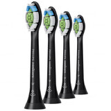 Philips Sonicare Sonicare W2 Optimal White, HX6064/11, black, 4 pieces, replacement tips for Sonicare toothbrush Sonicare W2 Optimal White