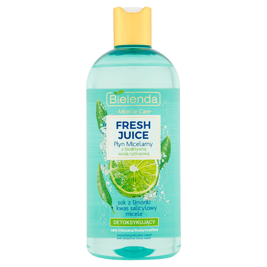 Cumpără Bielenda Fresh Juice, lichid micelar detoxifiant, lime, 500 ml Bielenda Fresh Juice, lichid micelar detoxifiant, lime, 500 ml