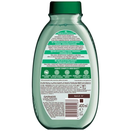 Garnier Botanic Therapy, erfrischendes Shampoo für normales, zu Fett neigendes Haar, grüner Tee, 400 ml