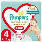 Pampers Premium Care Pants, scutece, mărimea 4, 9-15 kg, 38 buc Pampers Premium Care Pants, scutece, mărimea 4, 9-15 kg, 38 buc
