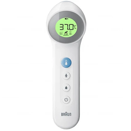 Braun BNT 400, thermomètre frontal sans contact 5-en-1 avec précision de l'âge, blanc