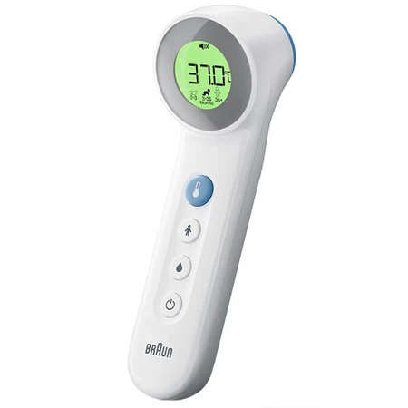 Braun BNT 400, thermomètre frontal sans contact 5-en-1 avec précision de l'âge, blanc