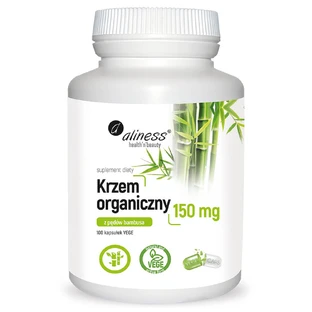 Aliness Silicio orgánico de brotes de bambú 150 mg , 100 cápsulas