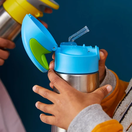 B.Box, thermal feeding bottle with straw, feeding bottle, Ocean Breeze, from 12 months, 350 ml