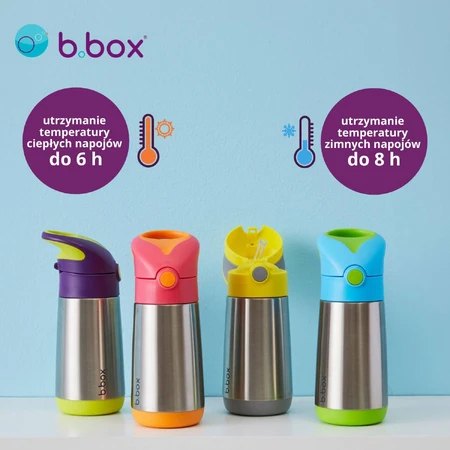 B.Box, thermal feeding bottle with straw, feeding bottle, Ocean Breeze, from 12 months, 350 ml