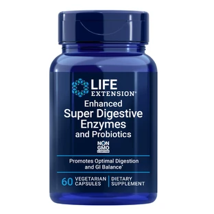 Life Extension Enhanced Super Digestive Enzymes with Probiotics, 60 gélules végétales