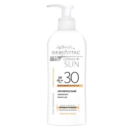 Gerovital H3 Derma+ Sun SPF30 Sun Protection Milk, 150 ml, Farmec