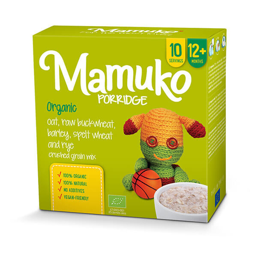 Boutique Mamuko Porridge biologique à base d'avoine concassée, de sarrasin léger, d'orge, d'épeautre et de seigle, sans produits laitiers, après 12 mois, 240 g Mamuko Porridge biologique à base d'avoine concassée, de sarrasin léger, d'orge, d'épeautre et de seigle, sans produits laitiers, après 12 mois, 240 g