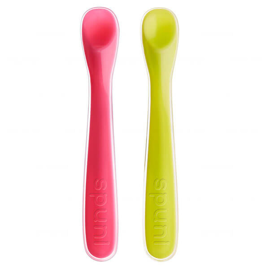 Buy Spuni feeding spoon, level 2, lime and pink, from 8 months, 2 pieces Spuni feeding spoon, level 2, lime and pink, from 8 months, 2 pieces