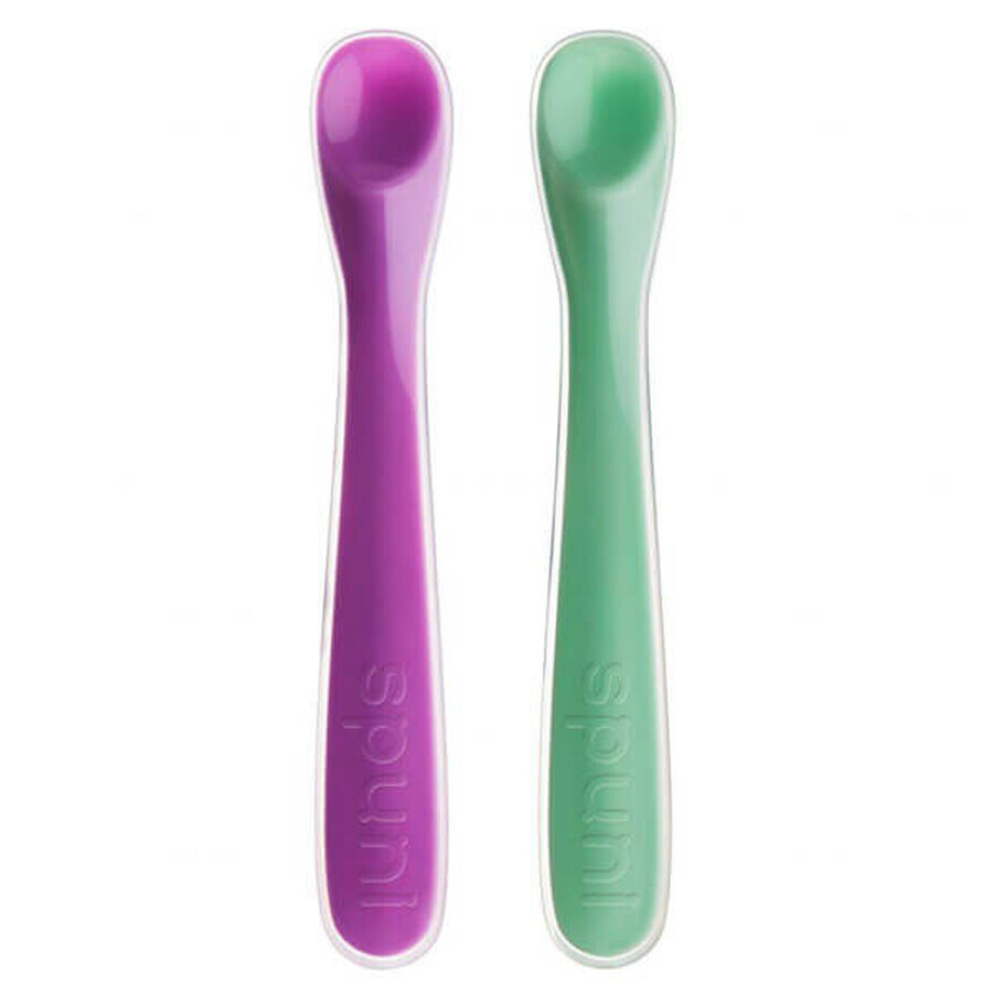 Buy Spuni feeding spoon, level 2, green and purple, from 8 months, 2 pieces Spuni feeding spoon, level 2, green and purple, from 8 months, 2 pieces