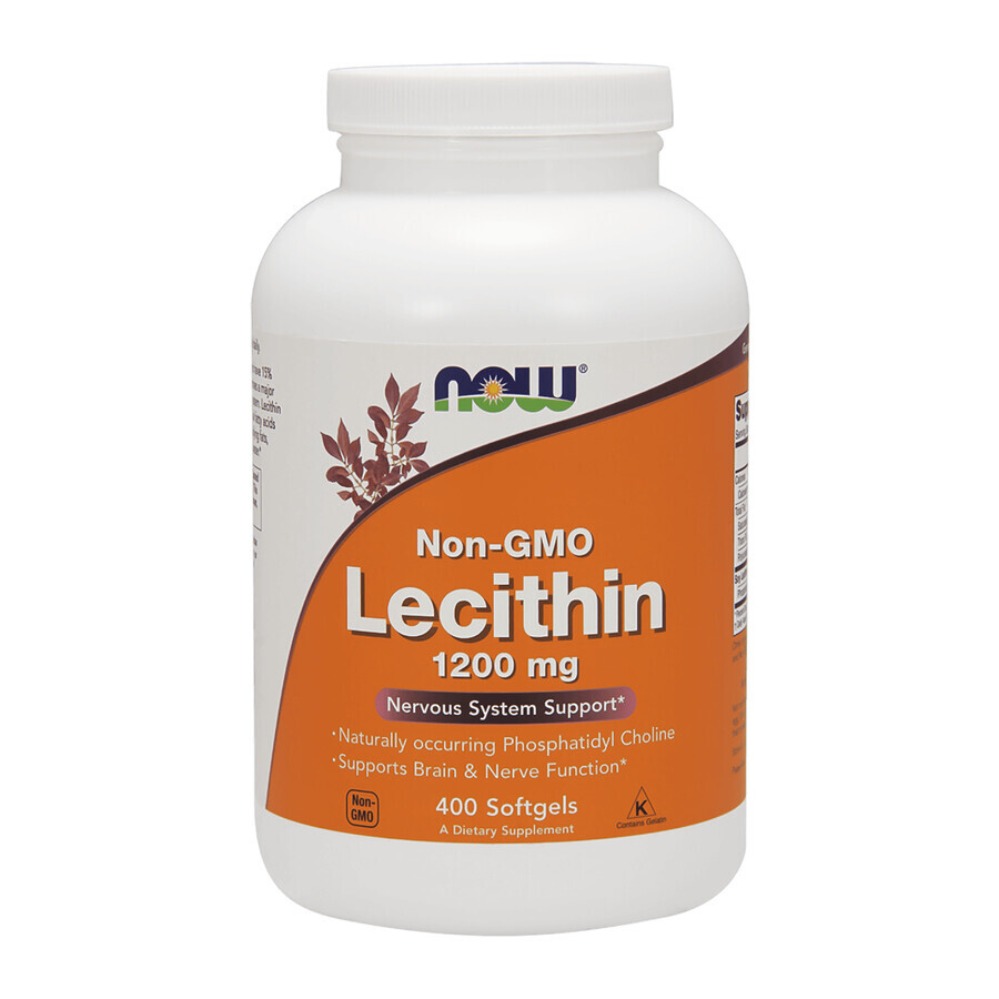 Boutique Now Foods Non-GMO Lecithin 1200 mg, lécithine, 400 gélules Now Foods Non-GMO Lecithin 1200 mg, lécithine, 400 gélules