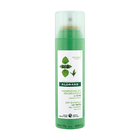 Klorane sebum-regulating dry shampoo with nettle extract for oily and greasy hair, 150 ml