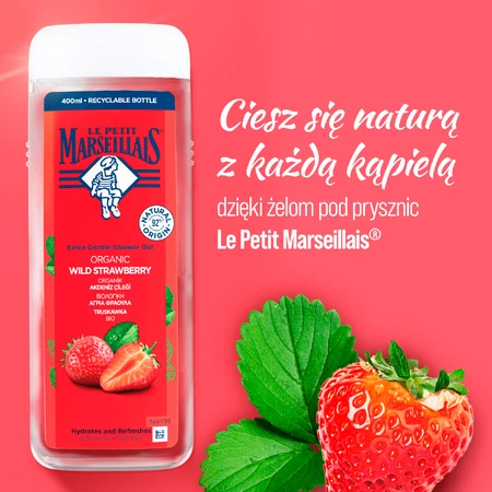 Le Petit Marseillais, shower gel, strawberry, 400 ml
